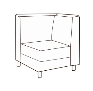 Модуль 1-местный с левым подлокотником Домино