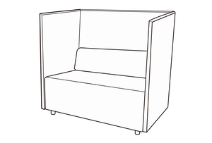 Диван 2-х местный купе Гамма Купе