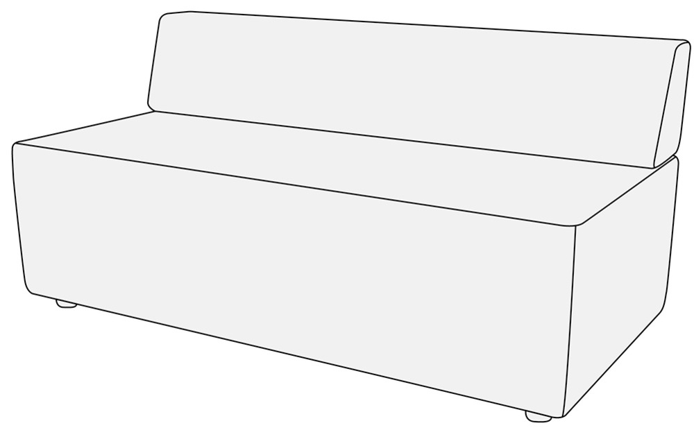Модуль 2-х местный без подлокотников Гамма