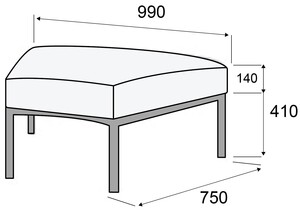 Пуф Гермес угловой П45