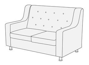 Диван 2-х местный МирЭль люкс