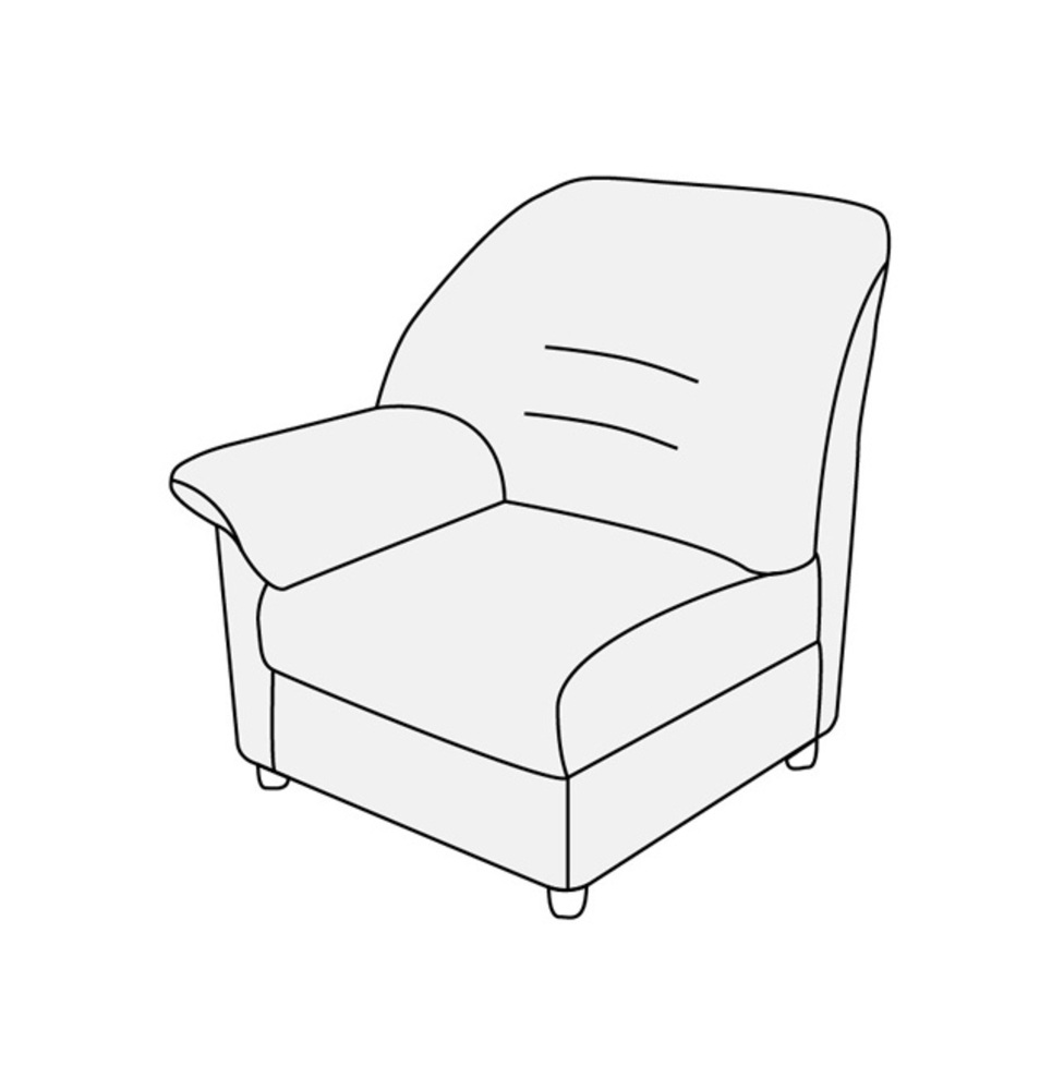 Модуль 1-местный с левым подлокотником Премьер