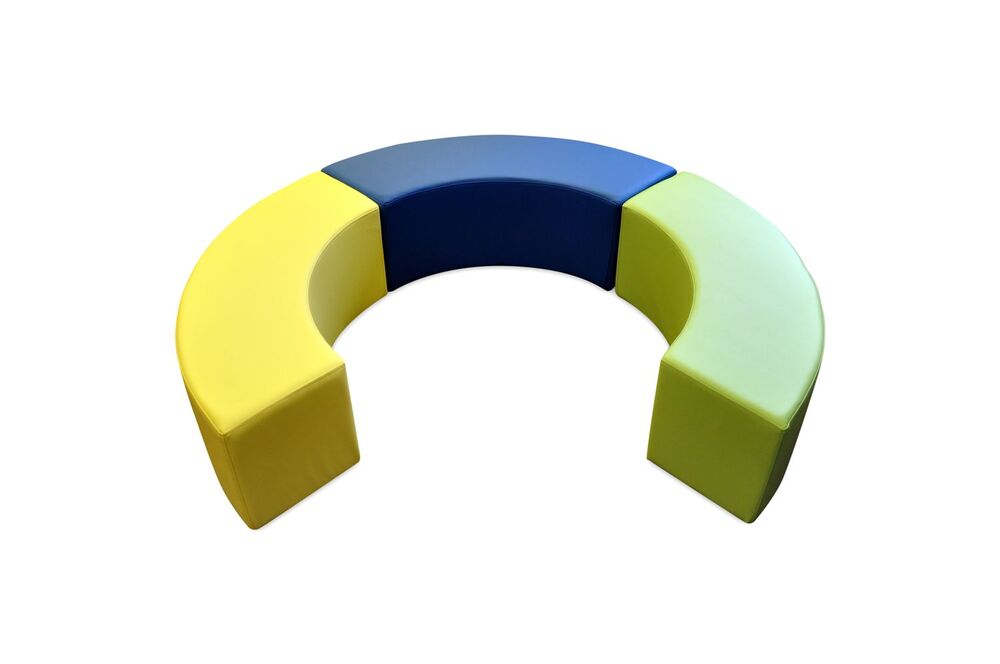 Пуф дуга трехместный