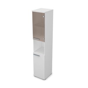 Пенал высокий со стеклом и нишей