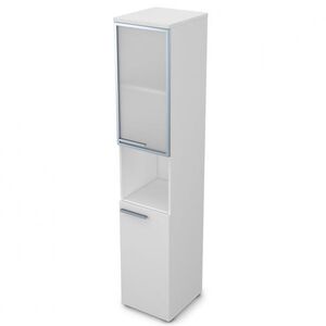 Пенал высокий со стеклом и нишей (левый)