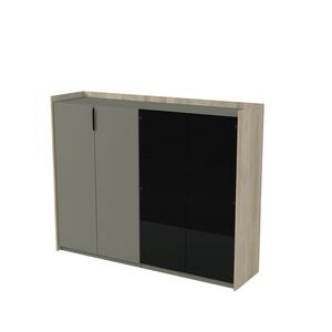 Шкаф средний, со стеклом, двусоставный