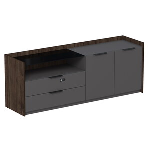 Тумба опорная, двусоставная, с ящиками (метабокс), с код замком (универс: прав/лев)