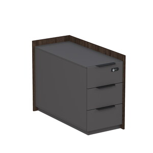 Тумба опорная, угл, с ящиками, с код замком (универс: прав/лев)