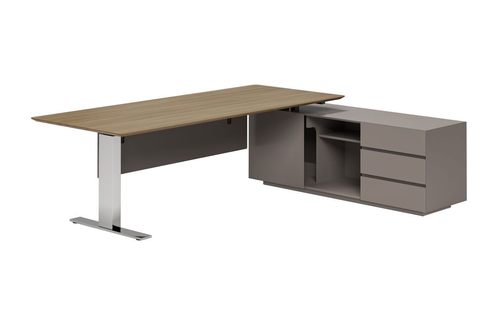 Письменный стол с правой тумбой (без функции подъема)