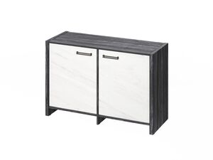 Тумба двухсекционная (Фурнитура черная)