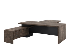 Стол руководителя с опорной тумбой (левый)