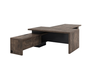 Стол руководителя с опорной тумбой (левый)