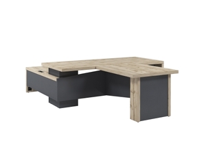 Стол руководителя с опорной тумбой (правый)