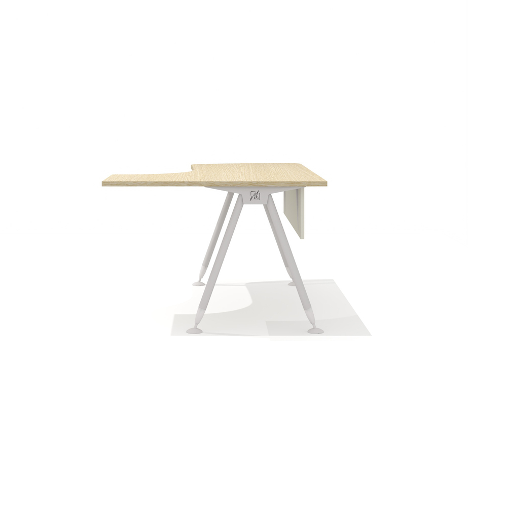 Эргономичный стол на металлокаркасе правый