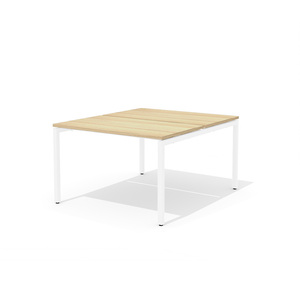 Сдвоенный стол прямой на металлокаркасе