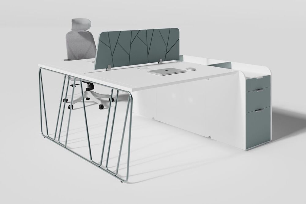 Композиция бенч с ажурной ногой и тумбами (без экрана)