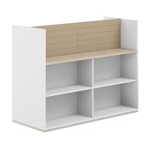 Стеллаж-комбо 2-стор. 1438, с экраном тканевым высоким