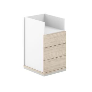 Тумба приставная 3 ящ. метаб.+ниша, без топа