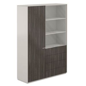 Шкаф высокий + Шкаф высокий со стеклом матовым, 4 ящ.