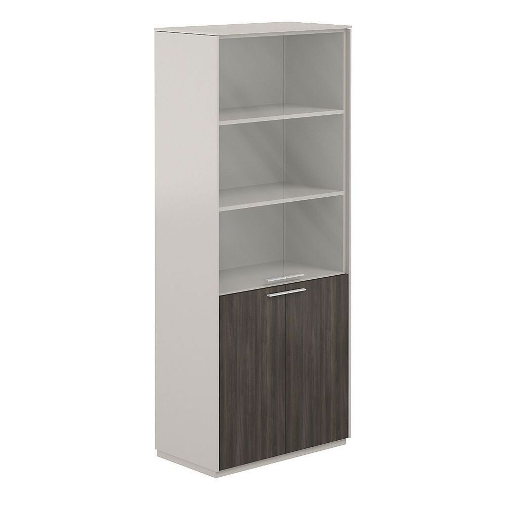 Шкаф высокий со стеклом прозрачным