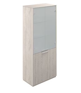 Шкаф высокий со стеклом матовым