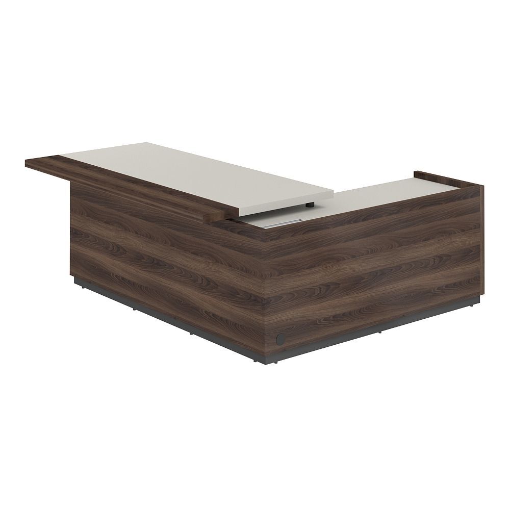 Стол для руководителя с комбинированной столешницей, левый