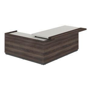 Стол для руководителя с комбинированной столешницей, правый