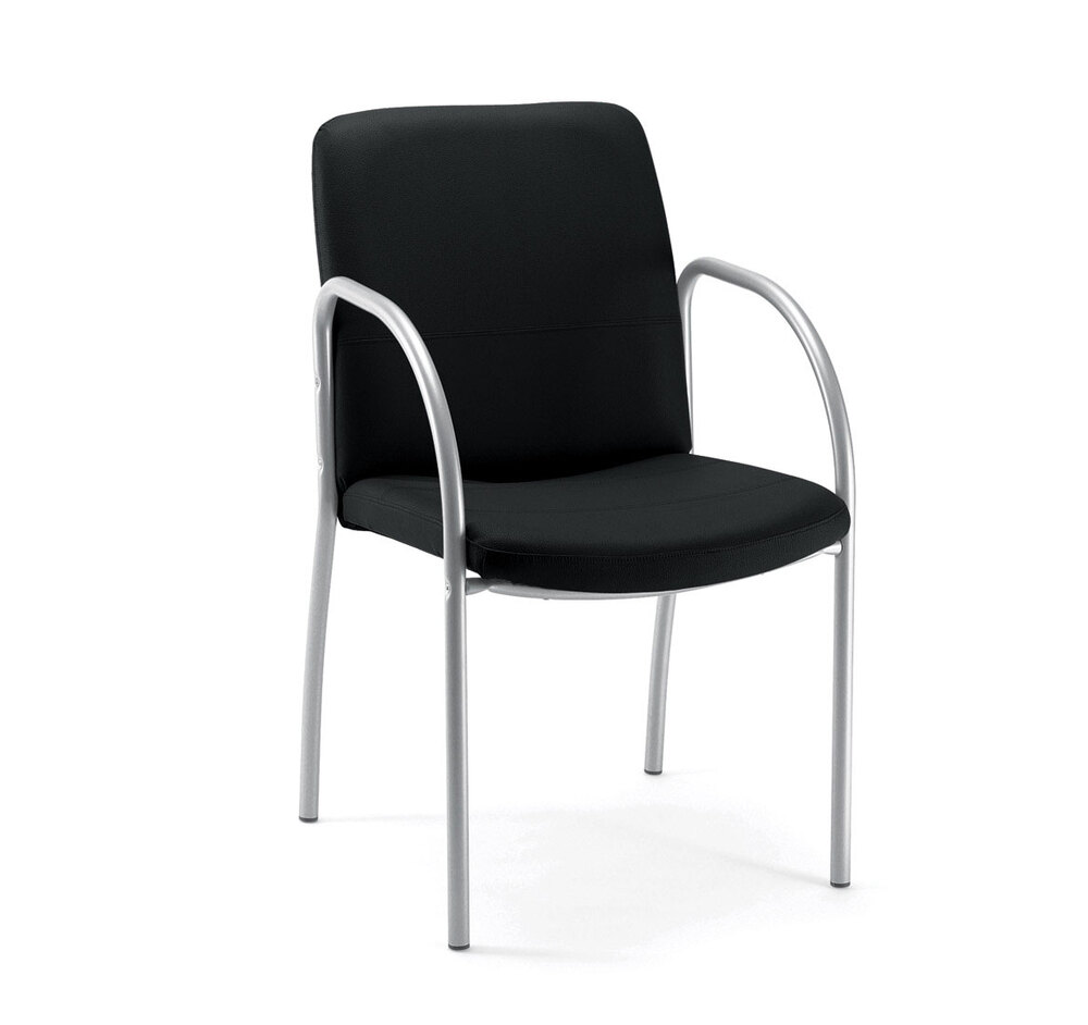 NORWAY Кресло посетителя ткань ЧЕРНЫЙ