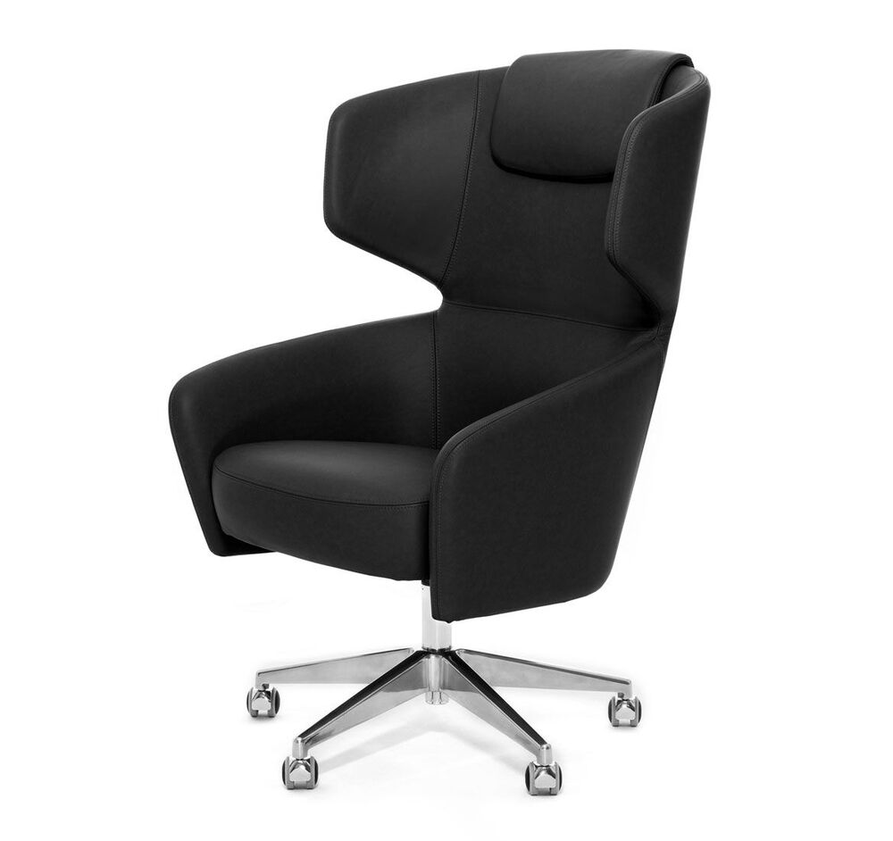 VENTO VIP Кресло руководителя ЧЕРН/ПОЛ.АЛЮМ.