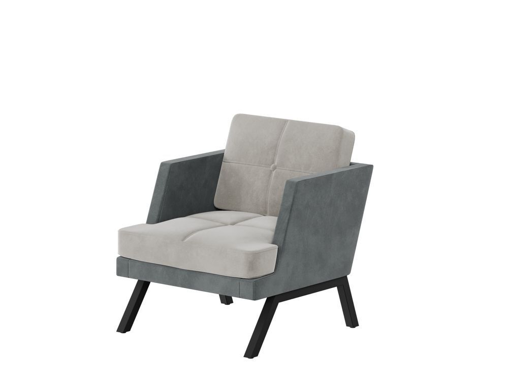 Кресло с декором из пуговиц