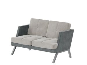 Диван двухместный с декором из пуговиц