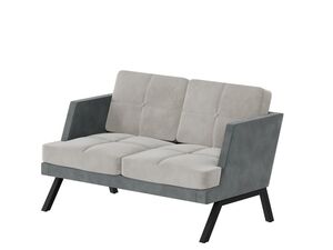 Диван двухместный с декором из пуговиц