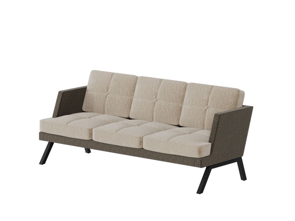 Диван трёхместный с декором из пуговиц