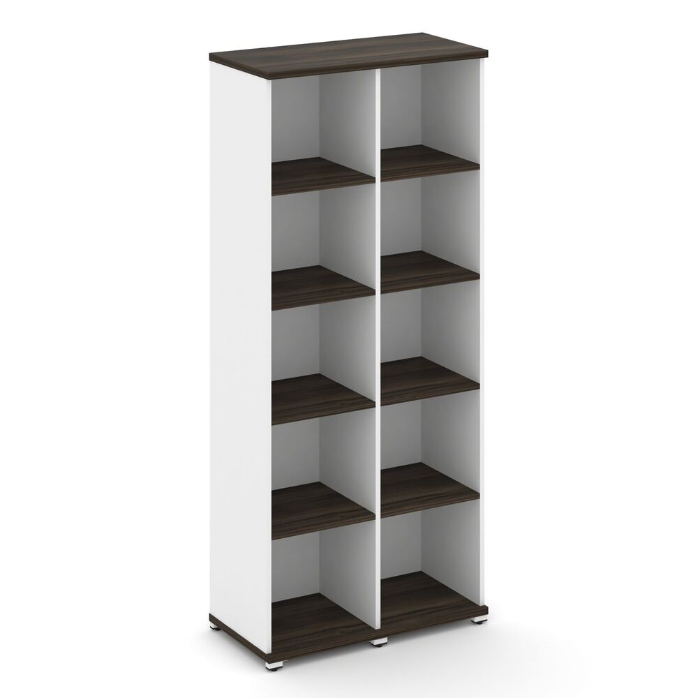 Стеллаж две узкие секции, 5 ниш