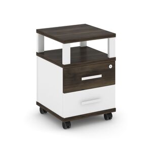 Тумба мобильная 2 ящика с надставкой