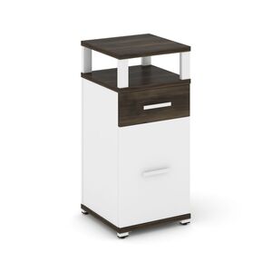 Тумба опорная/приставная 1 ящик + 1 распашной фасад с надставкой