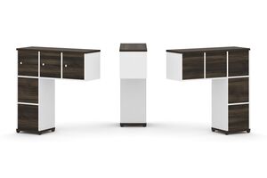 Надставка низкая + (Задняя стенка - 5 шт) + (Блок 2 ящика - 2 шт) + (Распашной фасад - 3 шт)