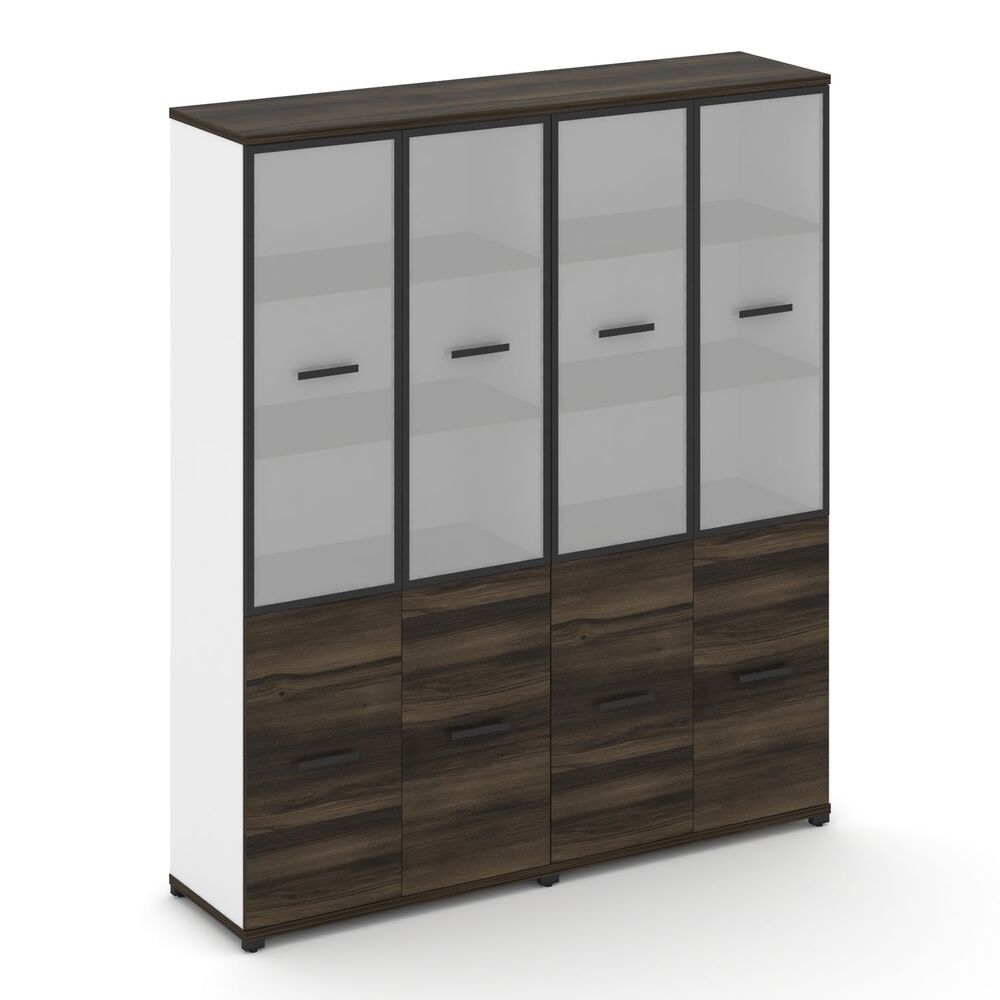 Шкаф две широкие секции, 5 ниш