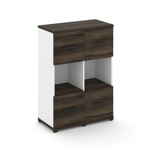 Шкаф две узкие секции, 3 ниши