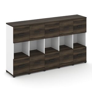 Шкаф пять узких секций, 3 ниши