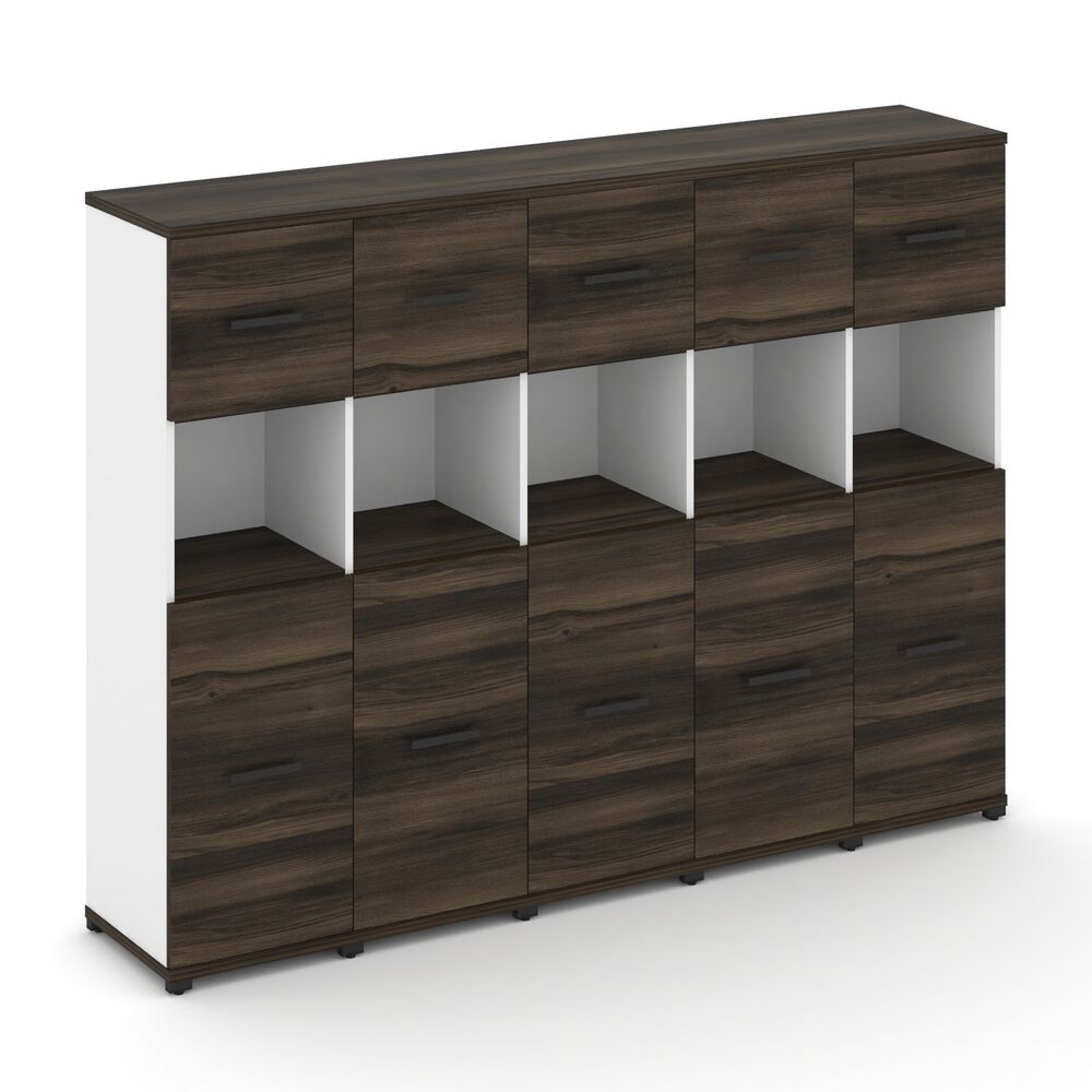 Шкаф пять узких секций, 4 ниши