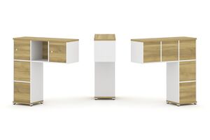 Надставка низкая + (Задняя стенка - 5 шт) + (Блок 2 ящика - 2 шт) + (Распашной фасад - 2 шт)