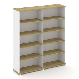 Стеллаж две широкие секции, 5 ниш