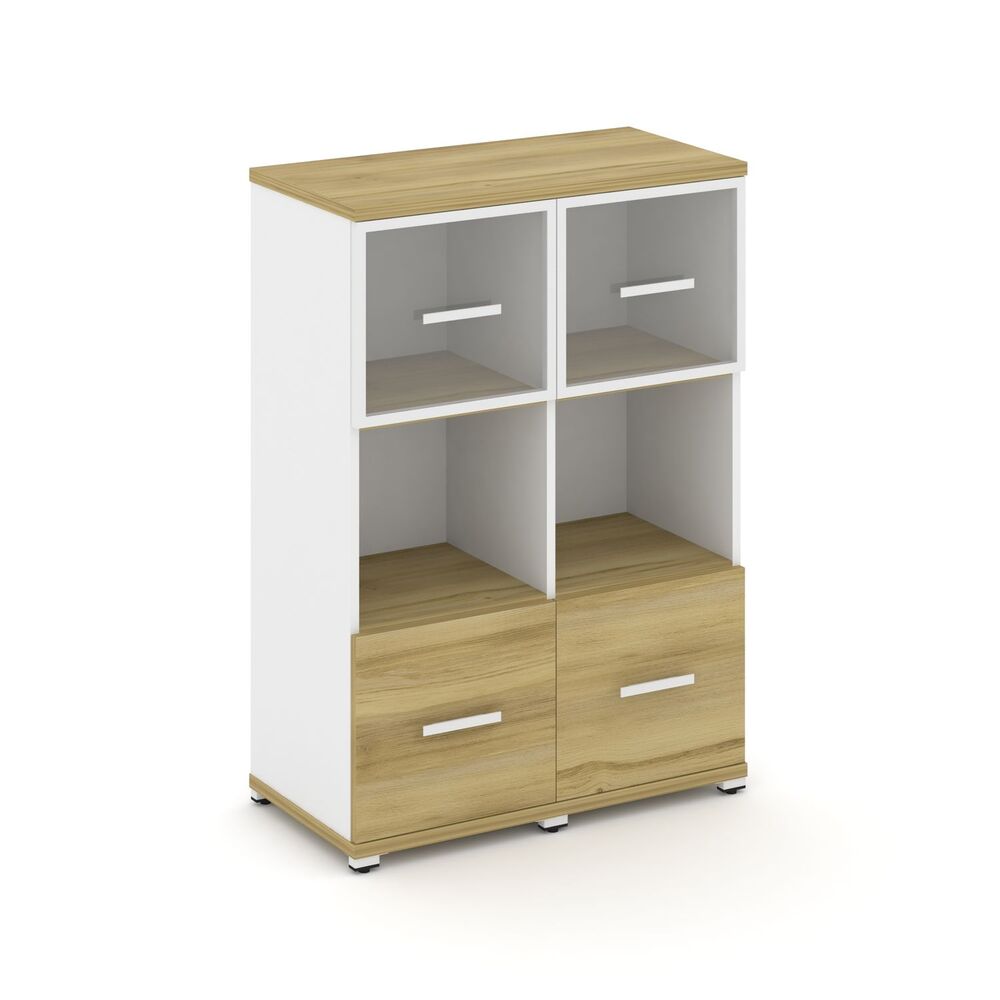 Шкаф две узкие секции, 3 ниши