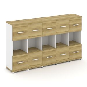 Шкаф пять узких секций, 3 ниши