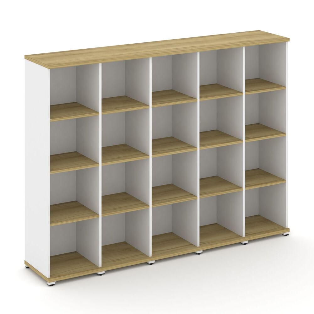 Стеллаж пять узких секций, 4 ниши