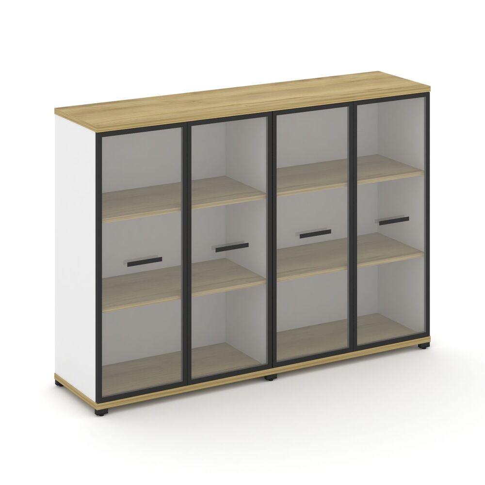 Шкаф две широкие секции, 3 ниши