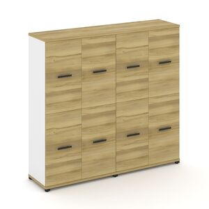 Шкаф две широкие секции, 4 ниши