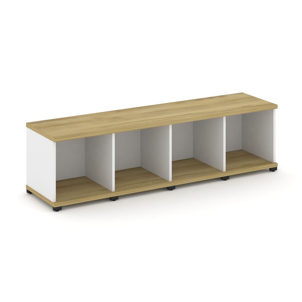 Стеллаж четыре узкие секции, 1 ниша