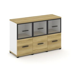 Шкаф три узкие секции, 2 ниши